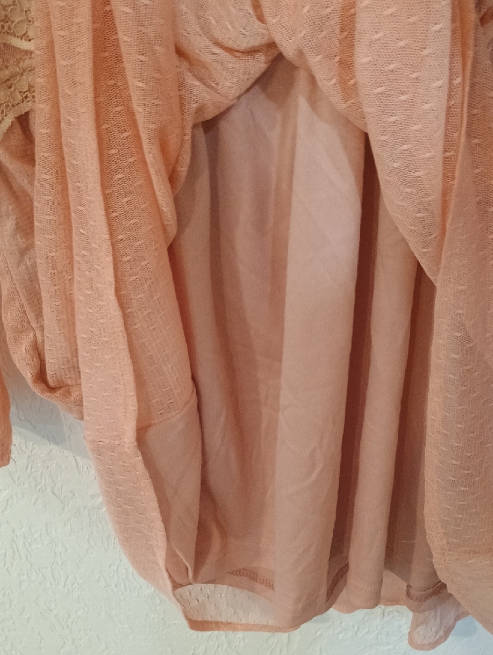 Suzanne Betro Soft Peach Lace-Trim Top - Picture 6 of 7